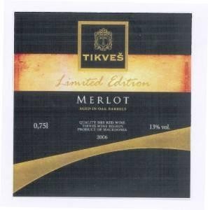 Paraqitja e markës TIKVEŠ MERLOT