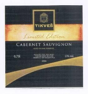 Paraqitja e markës TIKVEŠ CABERNET SAUVIGNON