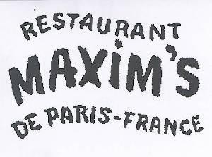 Paraqitja e markës RESTAURANT MAXIM'S DE PARIS - FRANCE