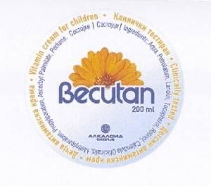 The representation of the trademark Becutan