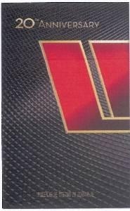 The representation of the trademark 20TH ANNIVERSARY