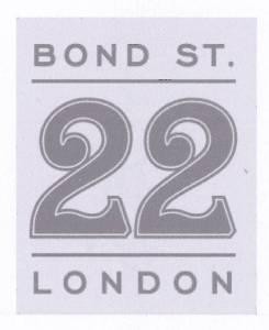 Paraqitja e markës BOND ST.22 LONDON