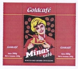 Paraqitja e markës Goldcafé Minas café