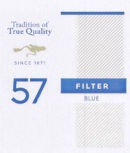 La riproduzione del marchio FILTER 57 BLUE