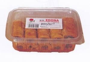 La riproduzione del marchio N.T.P EDONA bakllava