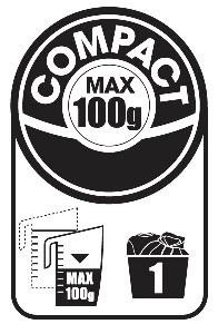 Die Wiedergabe der Marke COMPACT MAX 100g
