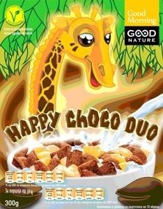 The representation of the trademark Happy Choco duo