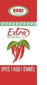 Paraqitja e markës Extra ESSI spec I kuq I embel