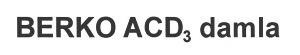 The representation of the trademark BERKO ACD3 damla