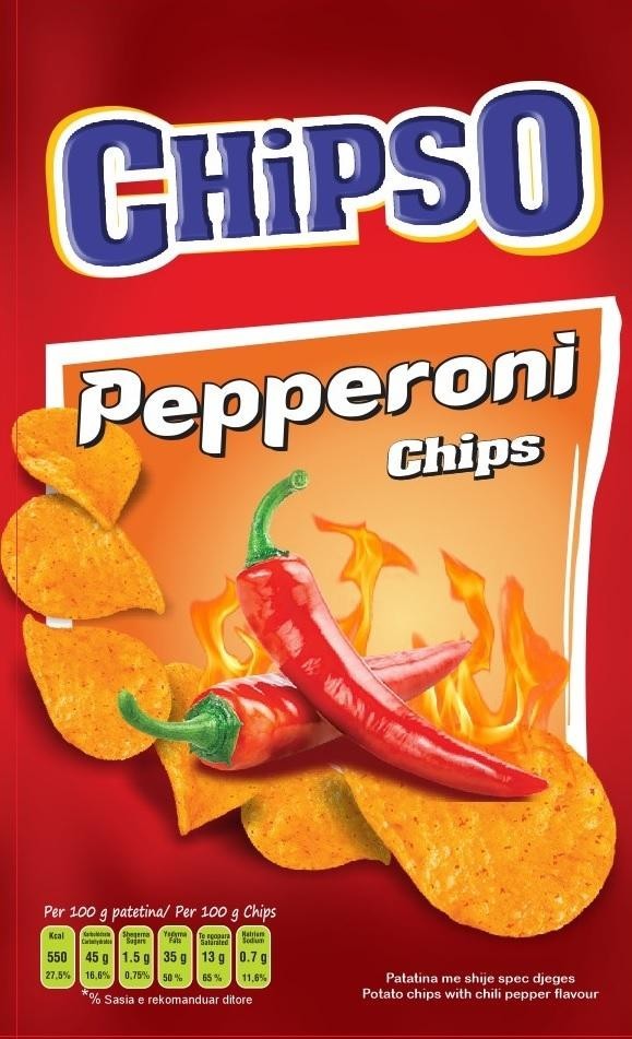 Paraqitja e markës CHIPSO PEPPERONI CHIPS