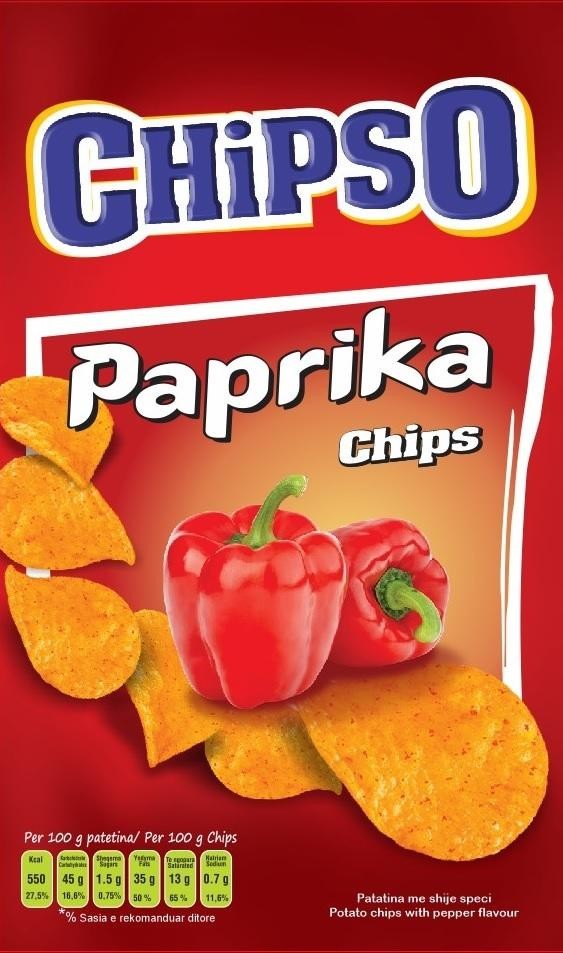 Paraqitja e markës CHIPSO PAPRIKA CHIPS