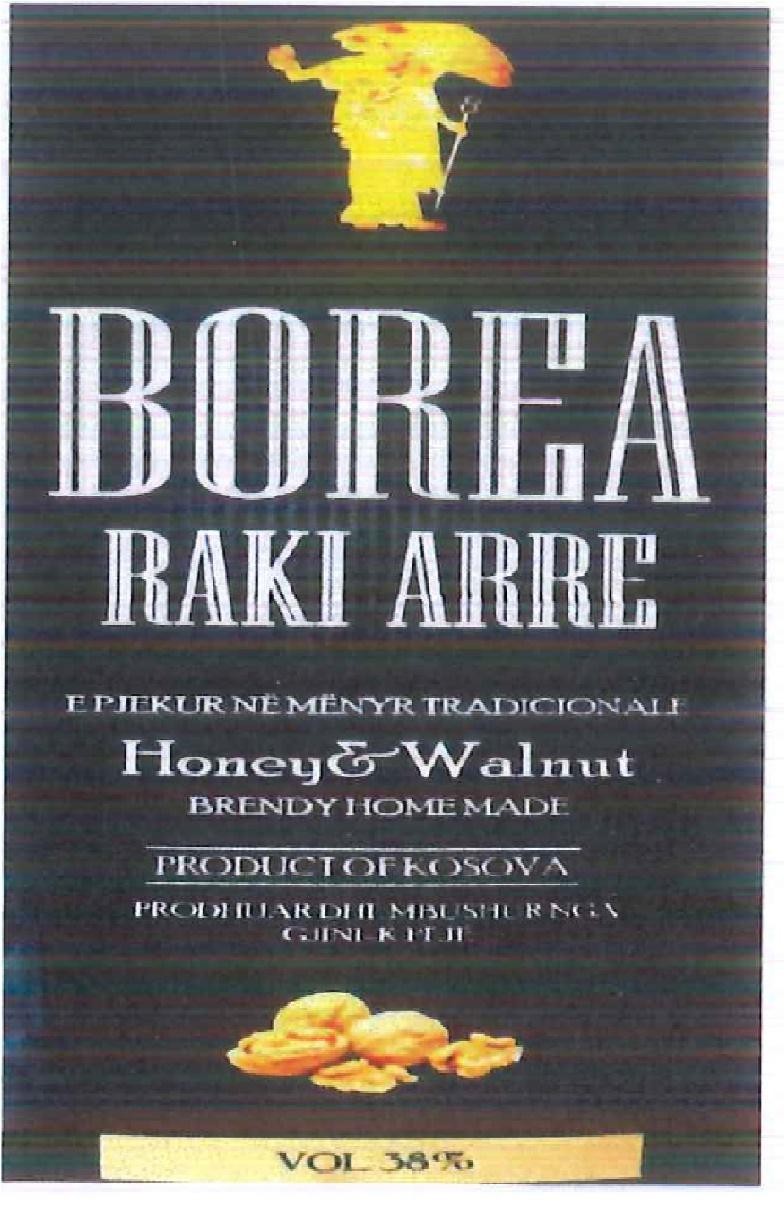 Paraqitja e markës BOREA RAKI ARRE