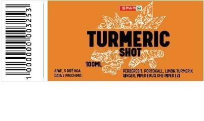 Paraqitja e markës TURMERIC SHOT
