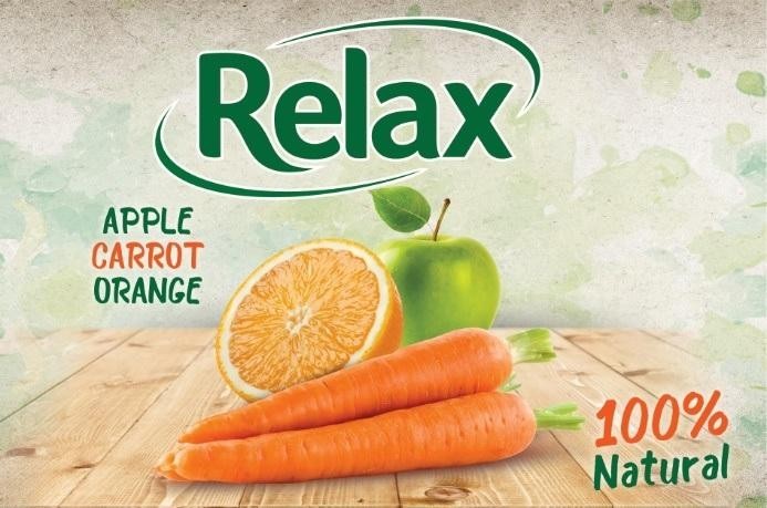 The representation of the trademark RELAX APPLE CARROT