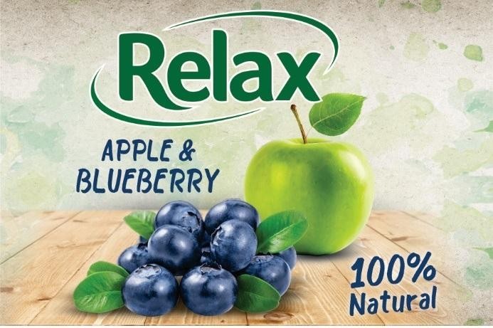 Paraqitja e markës RELAX APPLE& BLUBERRY
