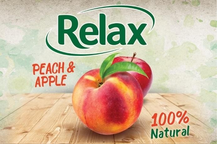 Paraqitja e markës Relax peach and apple