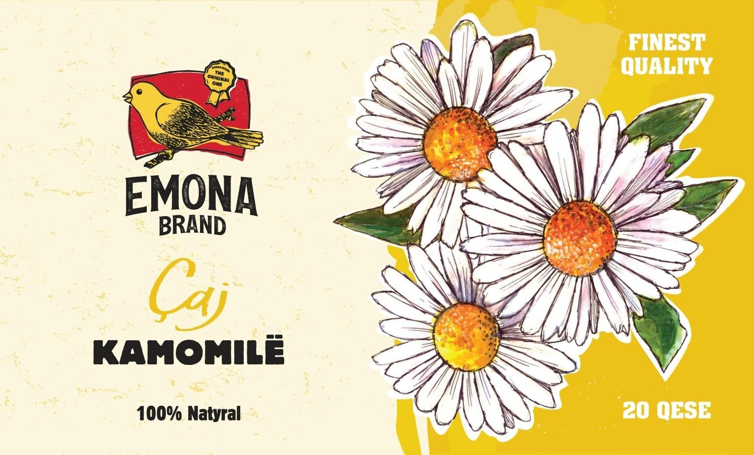 Paraqitja e markës emona brand kamomilë