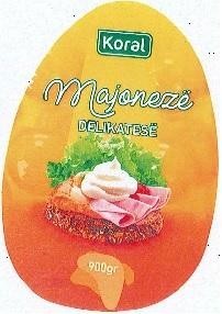 Paraqitja e markës KORAL MAJONEZË DELIKATESË