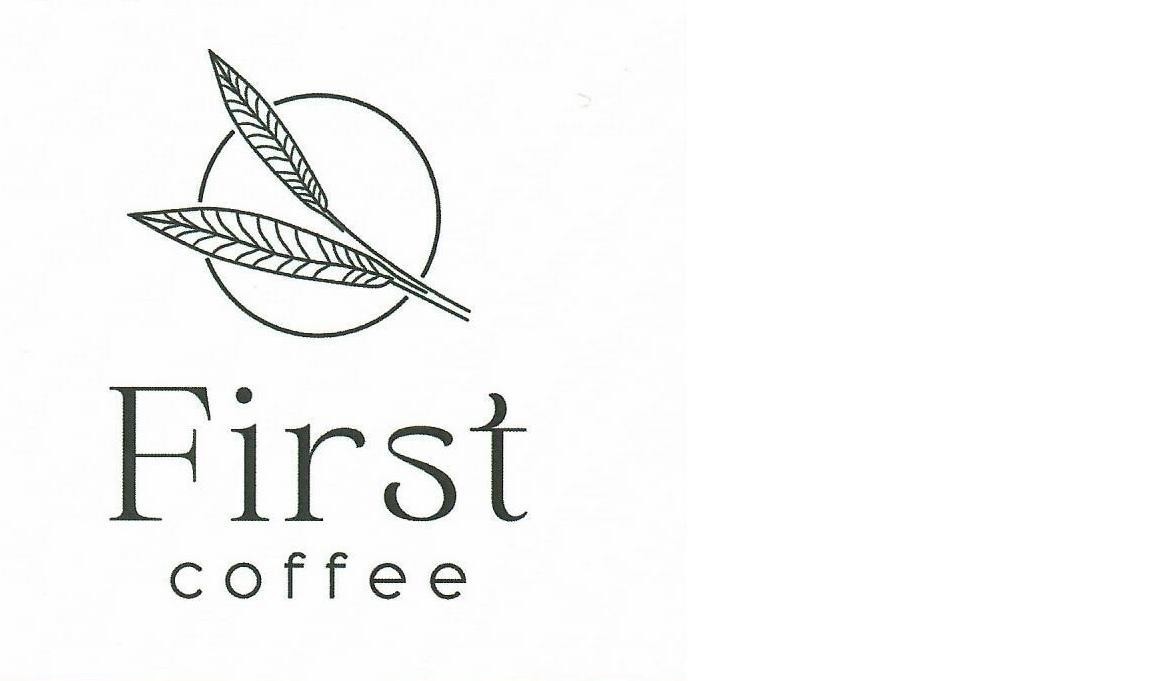 Die Wiedergabe der Marke First Coffee