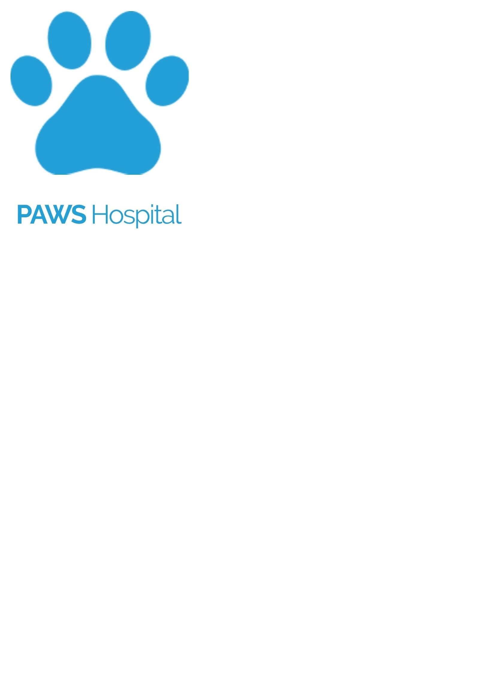 La reproduction de la marque PAWS Hospital