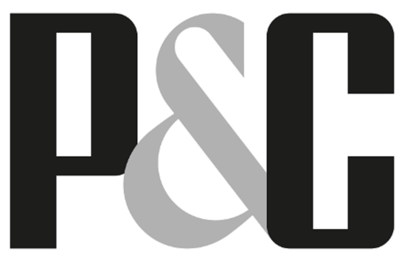 The representation of the trademark p&c