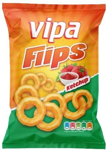 The representation of the trademark vipa Flips ketchup
