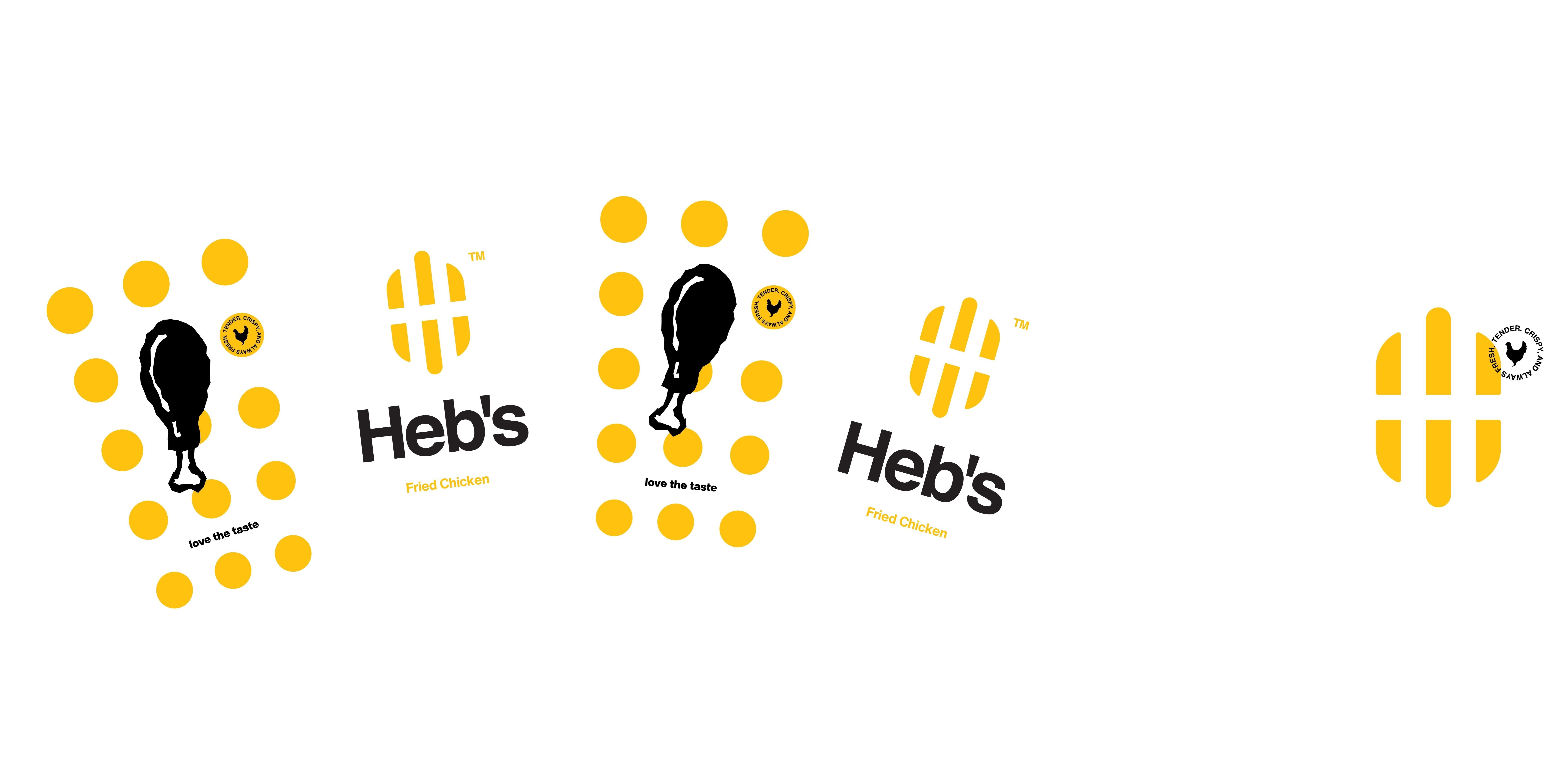 The representation of the trademark Heb's fried chicken