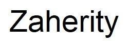 The representation of the trademark Zaherity