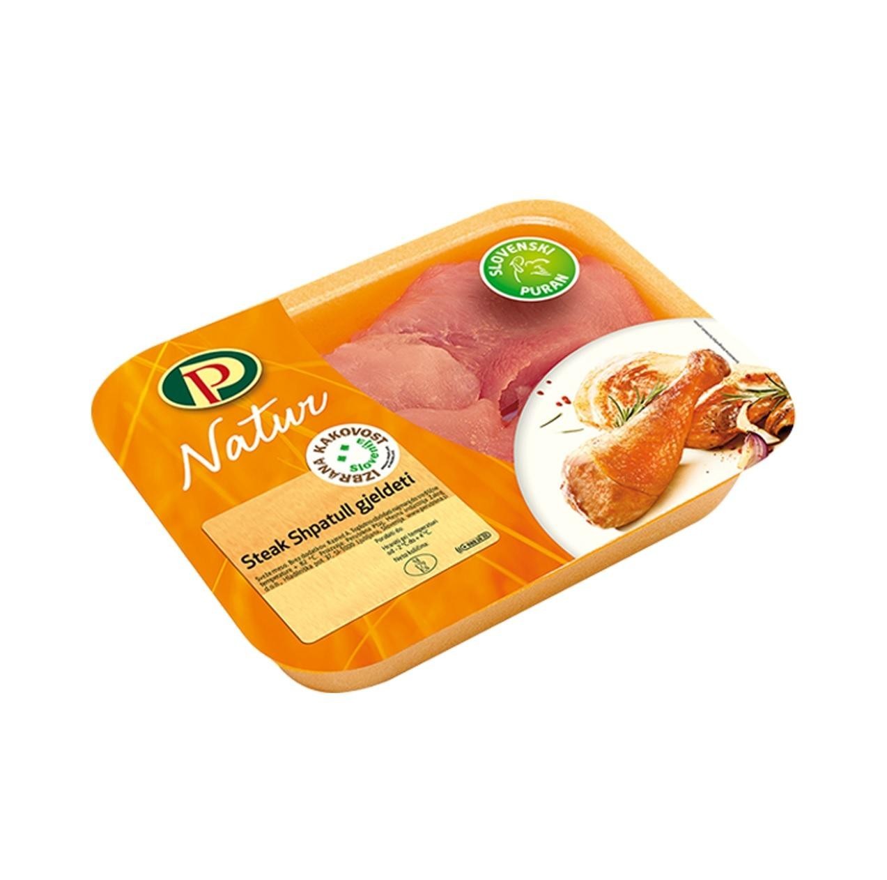 Paraqitja e markës Steak shpatull gjeldeti