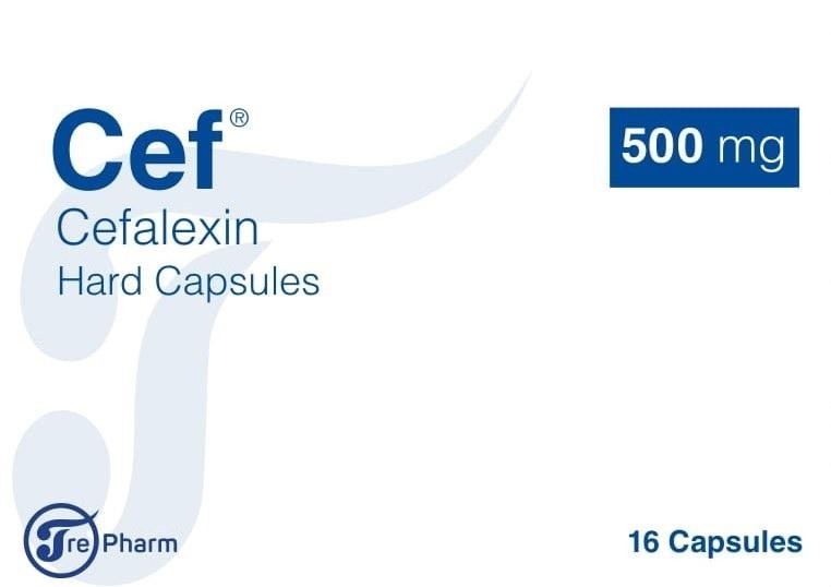 Paraqitja e markës Cef 500mg