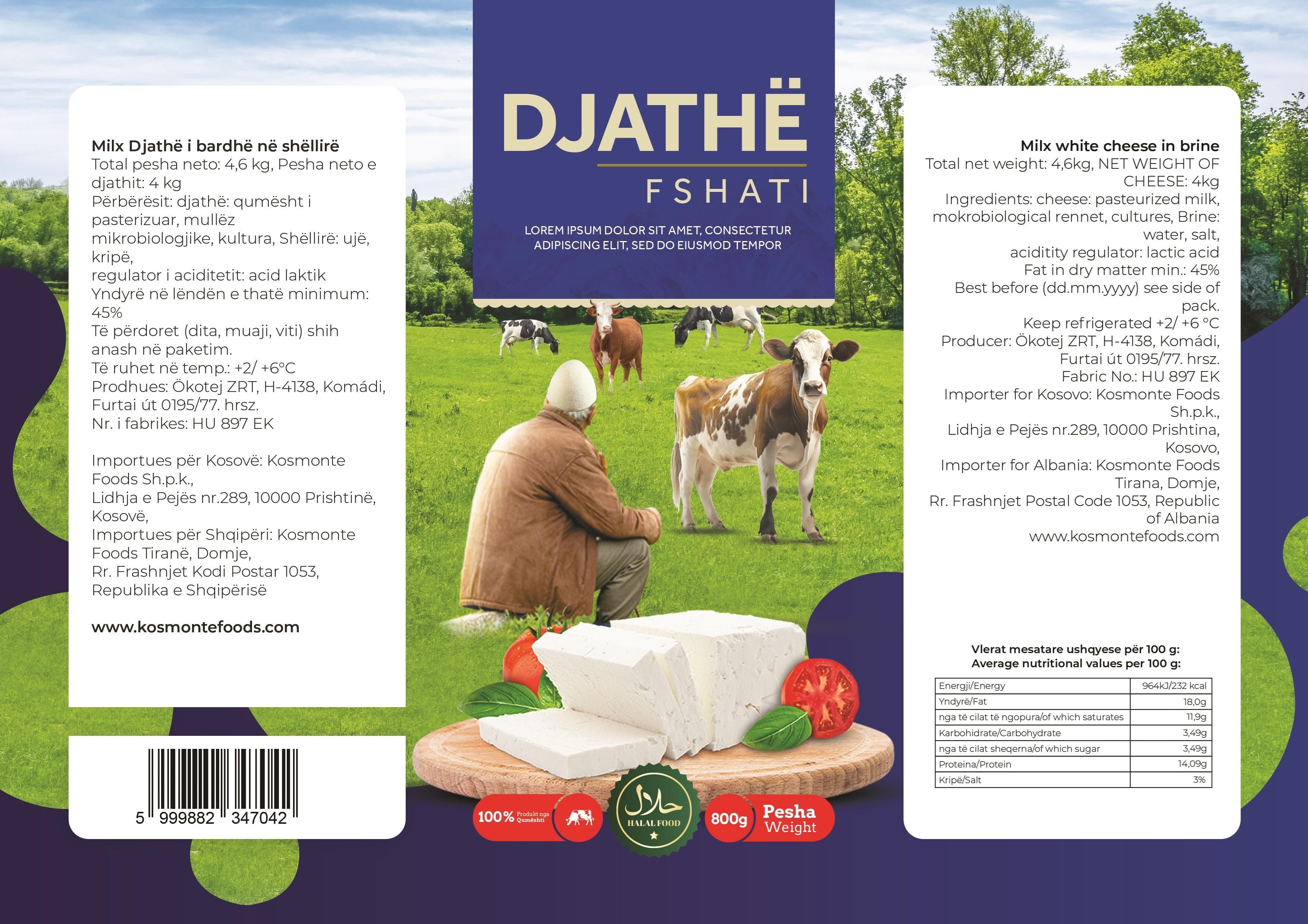Paraqitja e markës DJATHE FSHATI