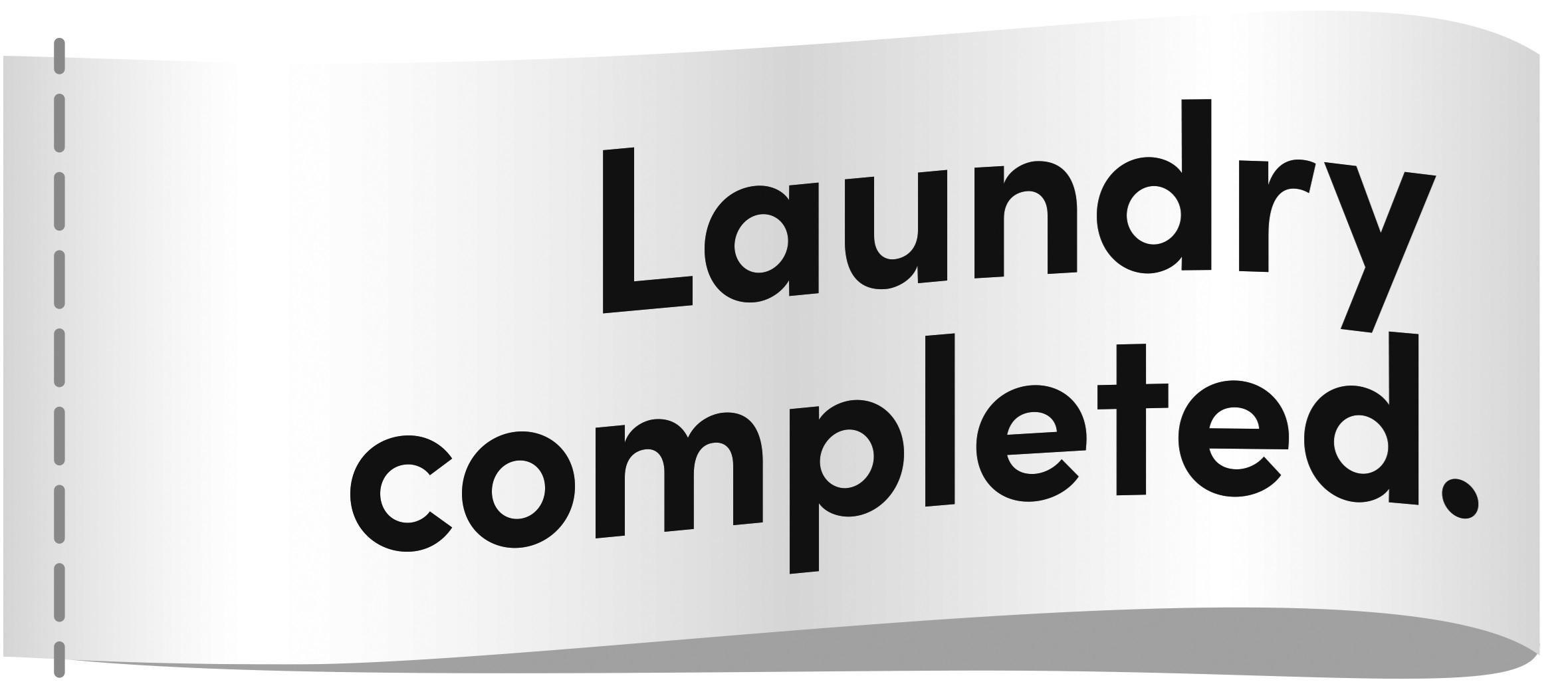 Paraqitja e markës Laundry completed.