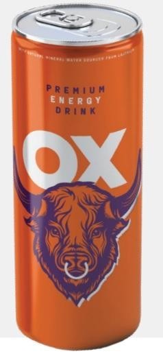 Paraqitja e markës PREMIUM ENERGY DRINK OX