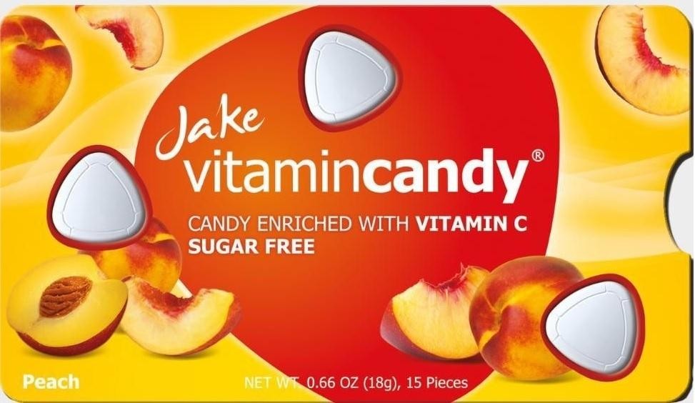 Paraqitja e markës vitamin candy peach
