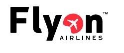 Die Wiedergabe der Marke Flyon AIRLINES