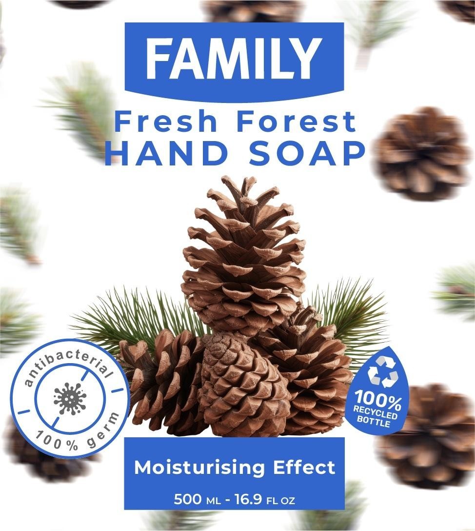 Paraqitja e markës FAMILY Fresh Forest HAND SOAP