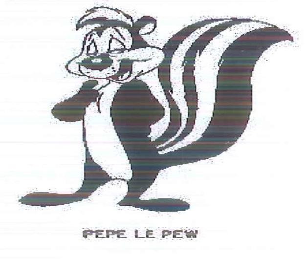 Die Wiedergabe der Marke Pepe le pew