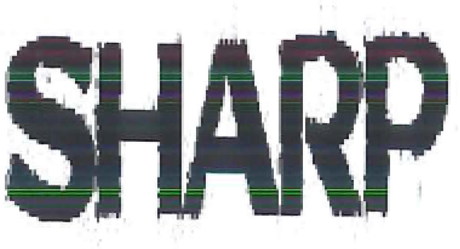 Die Wiedergabe der Marke SHARP