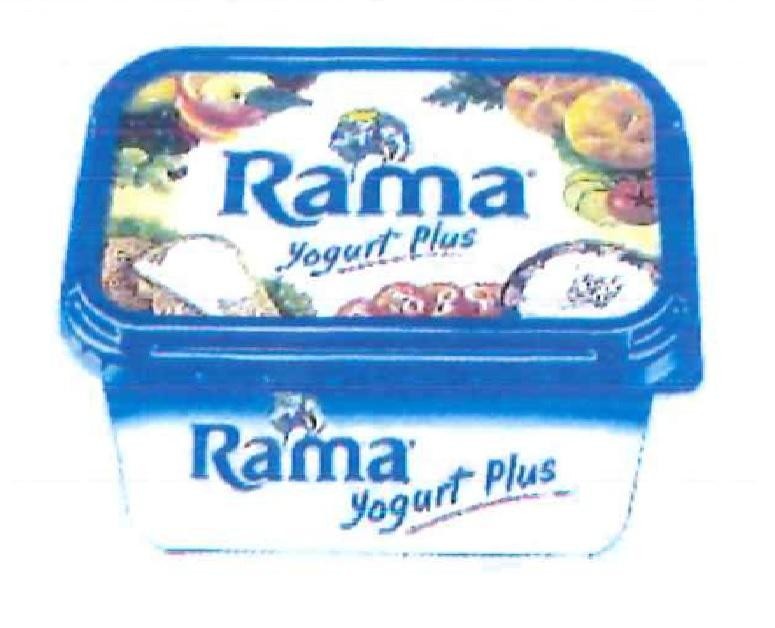 Die Wiedergabe der Marke RAMA YOGURT PLUS