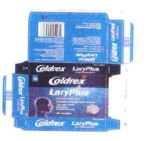 The representation of the trademark COLDREX LARYPLUS