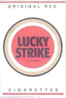 Paraqitja e markës LUCKY STRIKE ORIGINAL RED