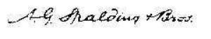 Paraqitja e markës A.G.SPALDING & BROS.