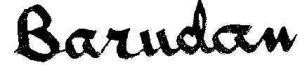 The representation of the trademark BARUDAN