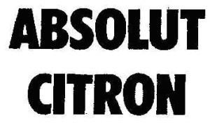 The representation of the trademark ABSOLUT CITRON